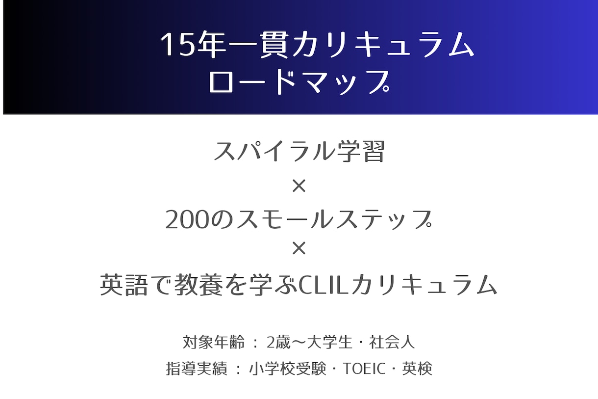 15年一貫の教育ロードマップ構築を支援します 学びの現場を“設計図（Map）”から考えるカリキュラム相談 イメージ2