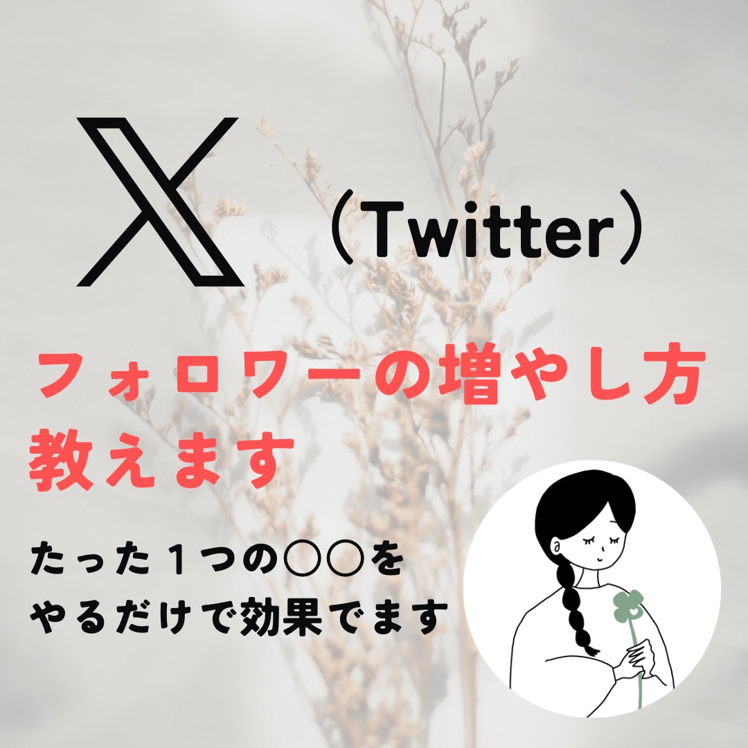 Twitterフォロワー2000人増やし方教えます １日１時間たった１つの〇〇をするだけでOK！ イメージ1
