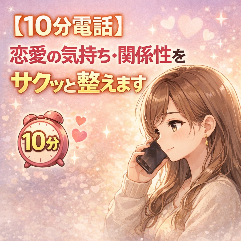 10分電話／恋愛の気持ち・関係性サクッと整えます 「今どうなってる？」を、10分で分かる言葉に イメージ2