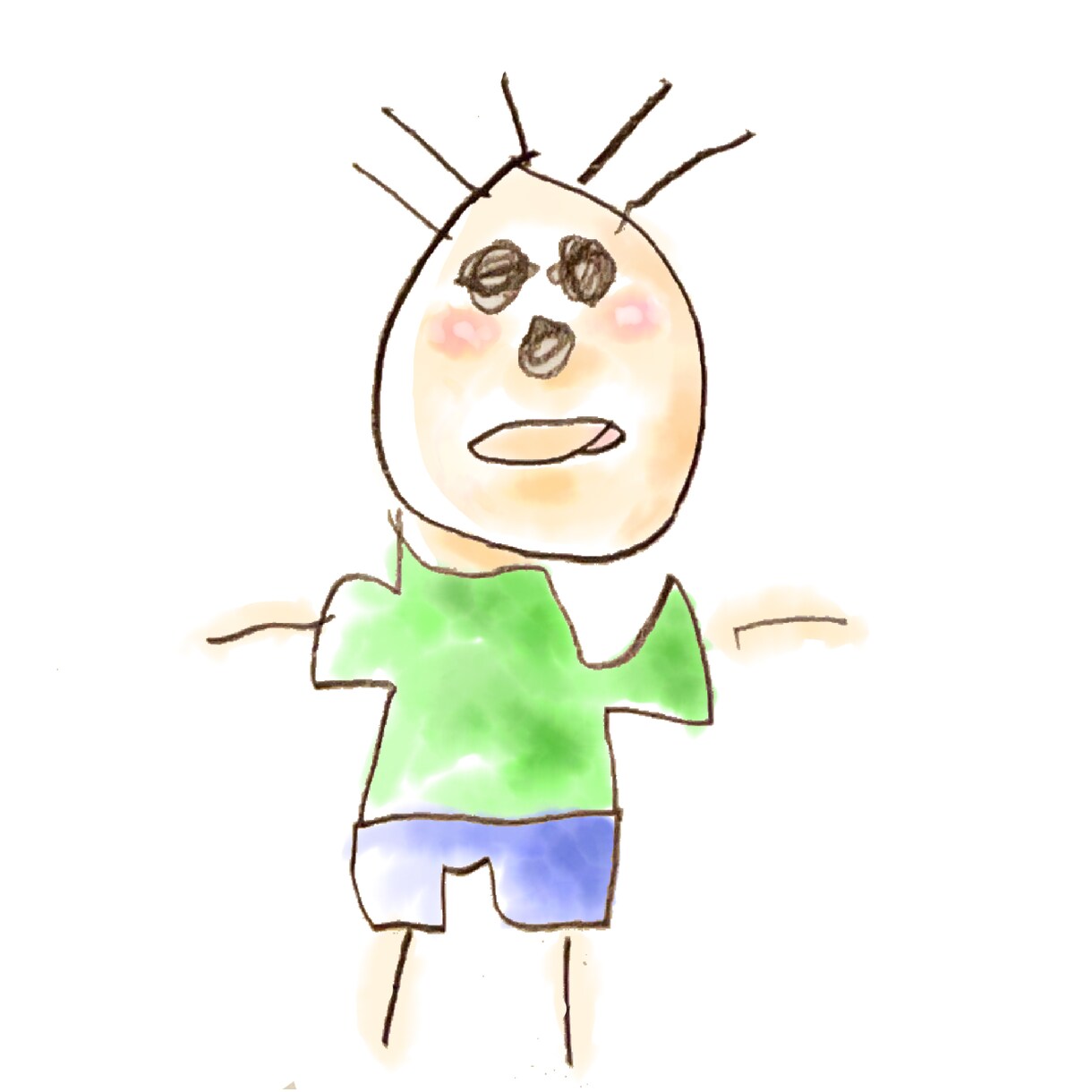 子供が描いた絵を楽しくいたします お子様の書いたイラストに水彩×油絵で着色いたします！ イメージ7