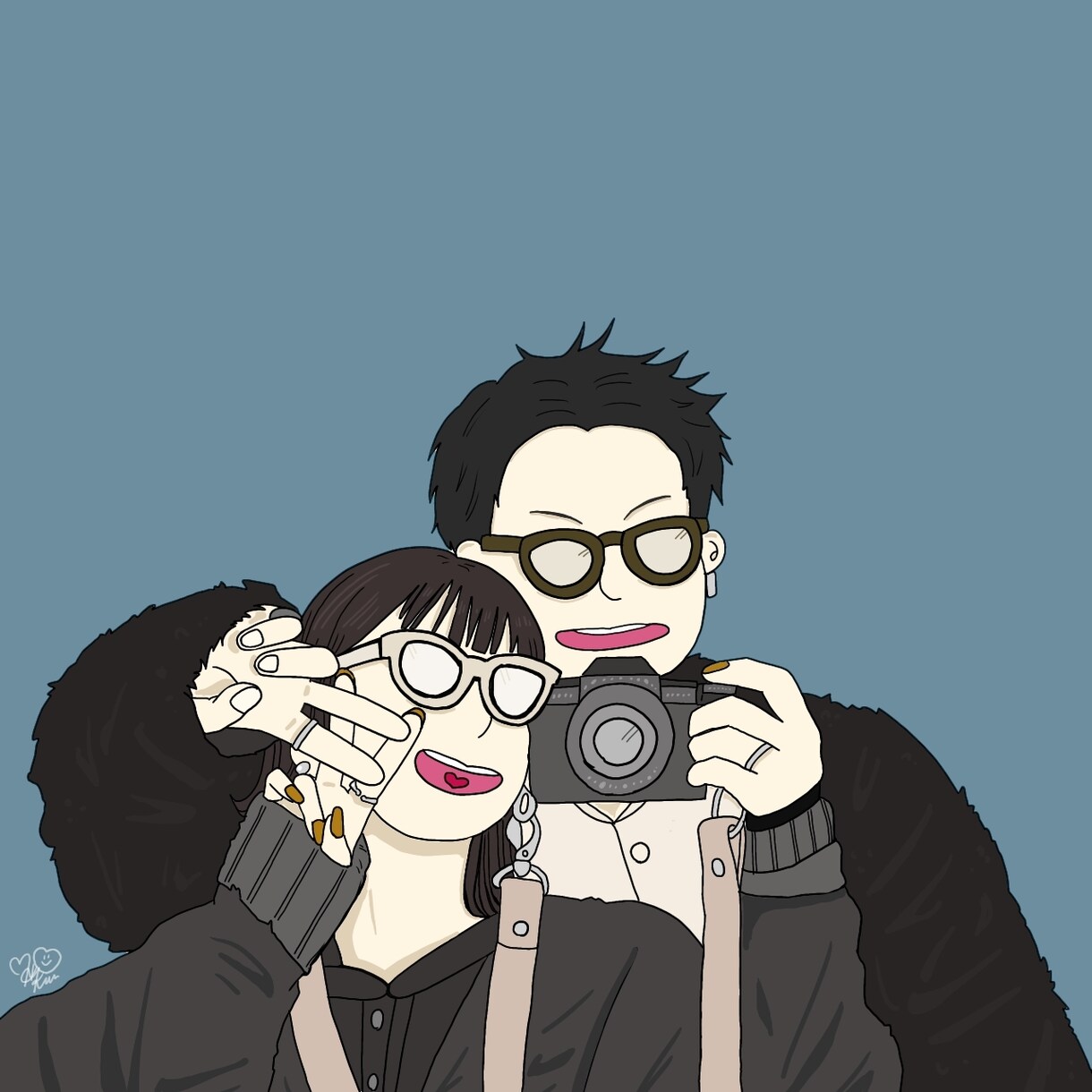 カップルフォト描きます だいすきな人とのイラストフォト作ります♡ イメージ2