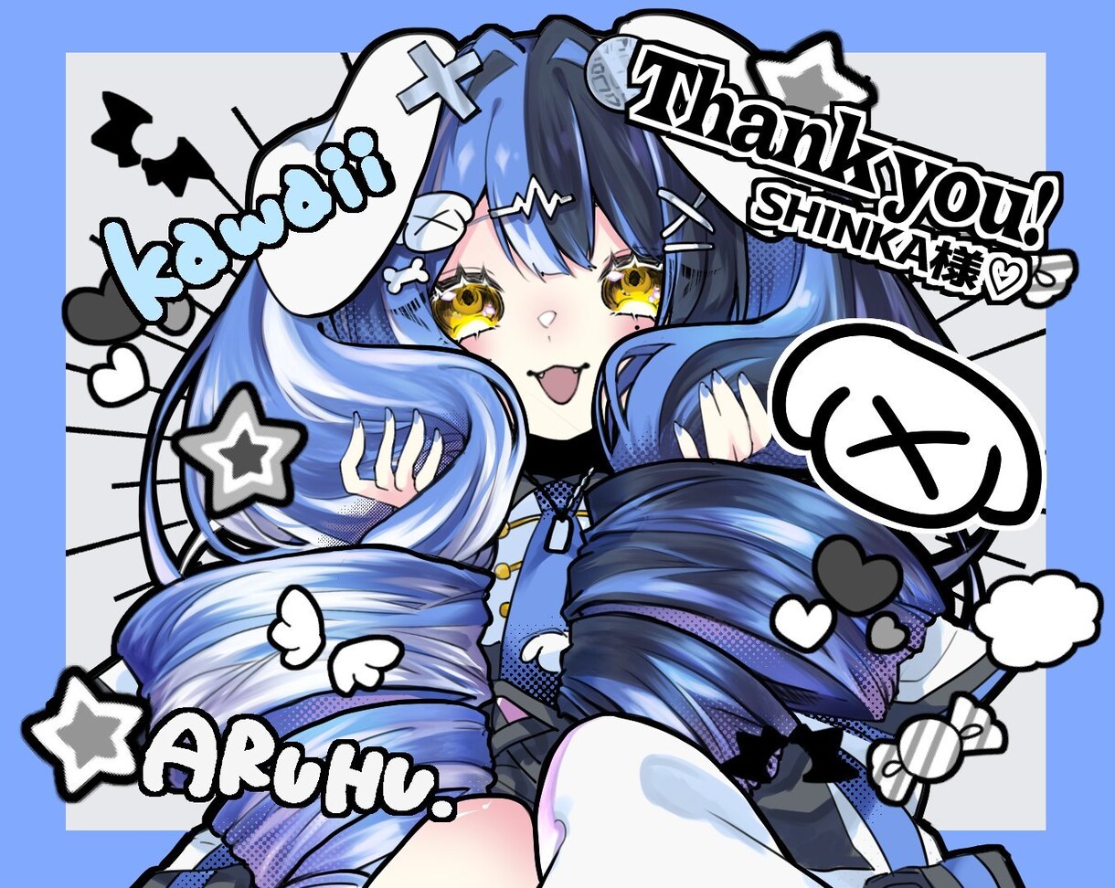 動画、配信用イラスト制作します アニメタッチのイラストで配信や動画を魅力的にみせます！ イメージ1