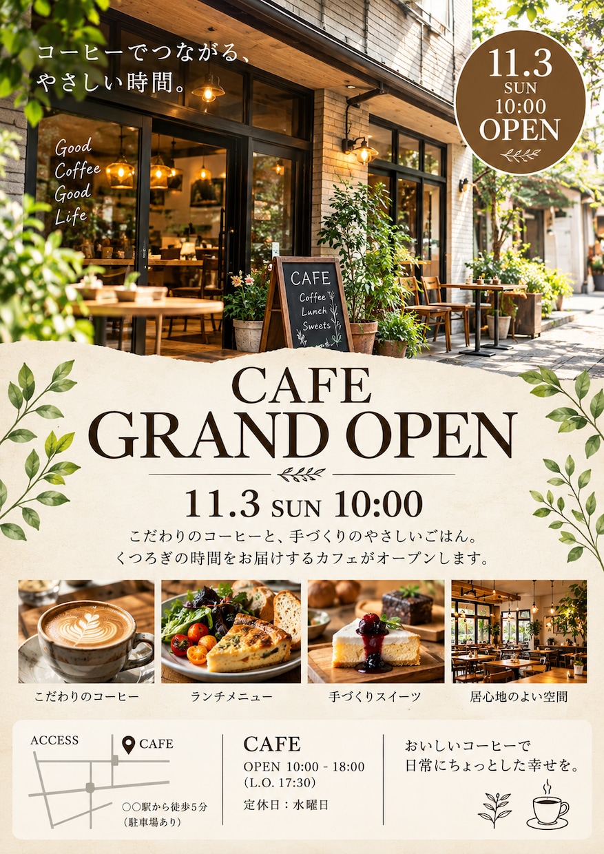 お店やイベントのチラシを丁寧に制作します A4片面4,000円！伝わるデザインをご提案 イメージ4