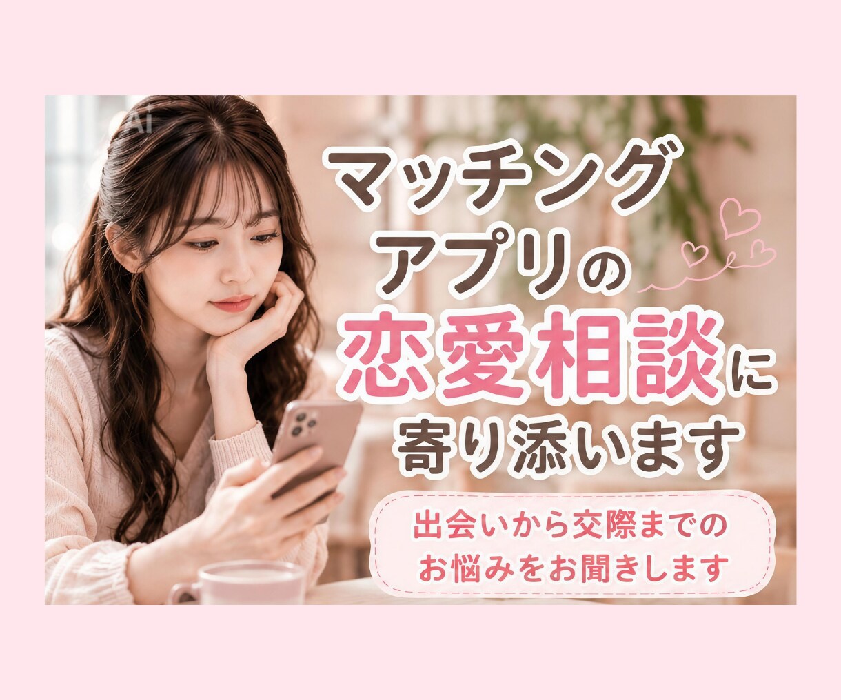 マッチングアプリの恋愛相談お聞きします 出会いから交際までのお悩みをお聞きします イメージ1