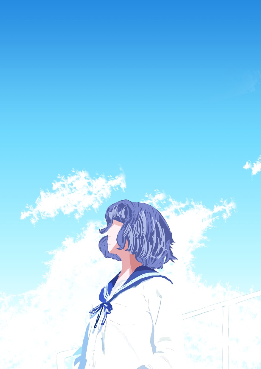 青と白を基調とした背景イラストを描きます 私独自のスタイルで、お客様に青春をお届けします。 イメージ6