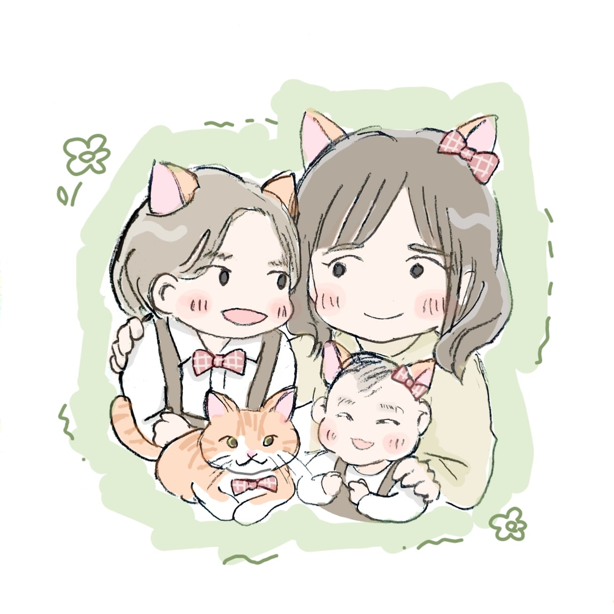 写真から淡いタッチでご家族お子様のイラスト描きます オプションにてお急ぎ対応可能です！ イメージ2