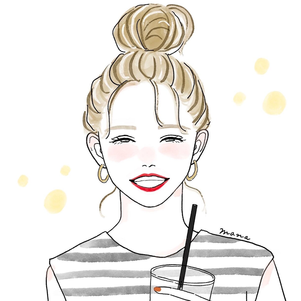 商用可！線画と水彩タッチのイラスト描きます おしゃれで映えるイラスト＊SNSや広告の挿絵プレゼントに イメージ7
