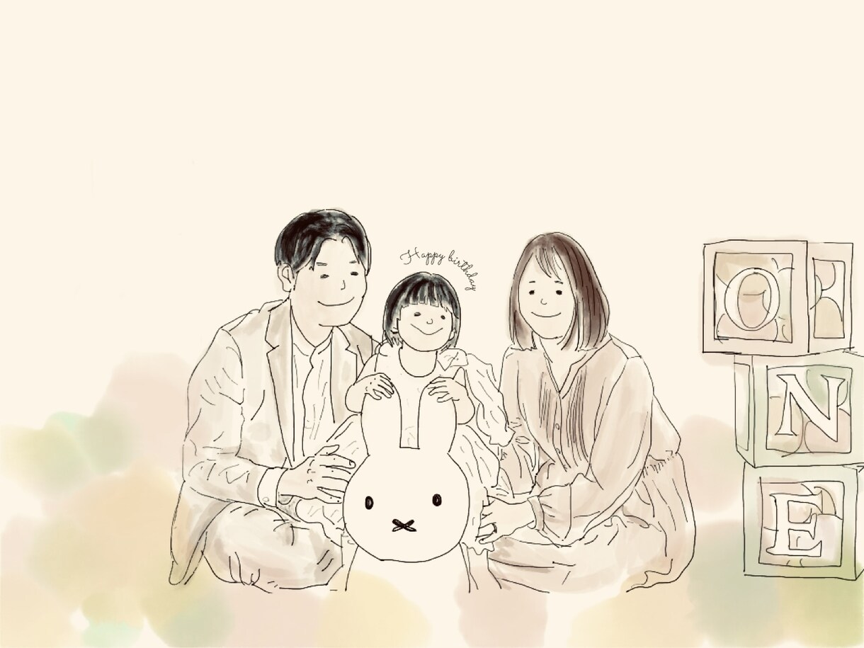 お気に入りのお写真をほっこりイラストにします 白黒、カラー、線のみ、追加で周辺にお好きなイラストも無料 イメージ2