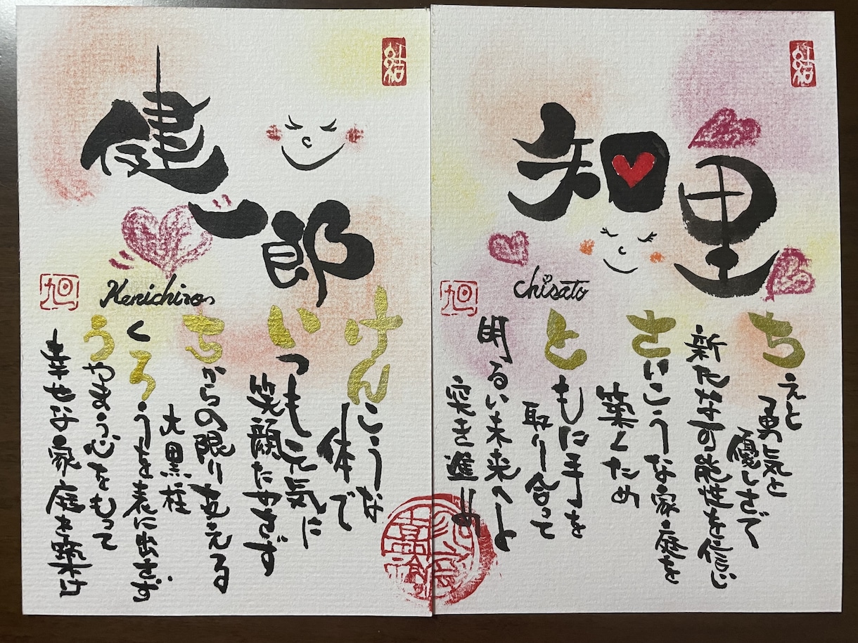 名前詩を一枚に｜手書き筆文字の命名書きます 大切な名前と想いを、世界に一枚の作品に イメージ8