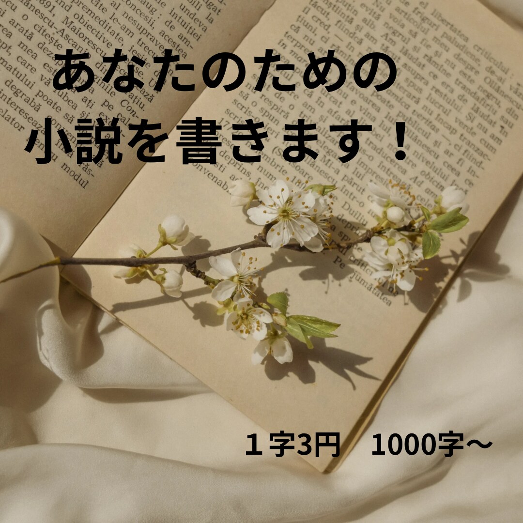 あなたのための小説を書きます 創作キャラの二次創作、活動者さん向けの朗読作品など！ イメージ1