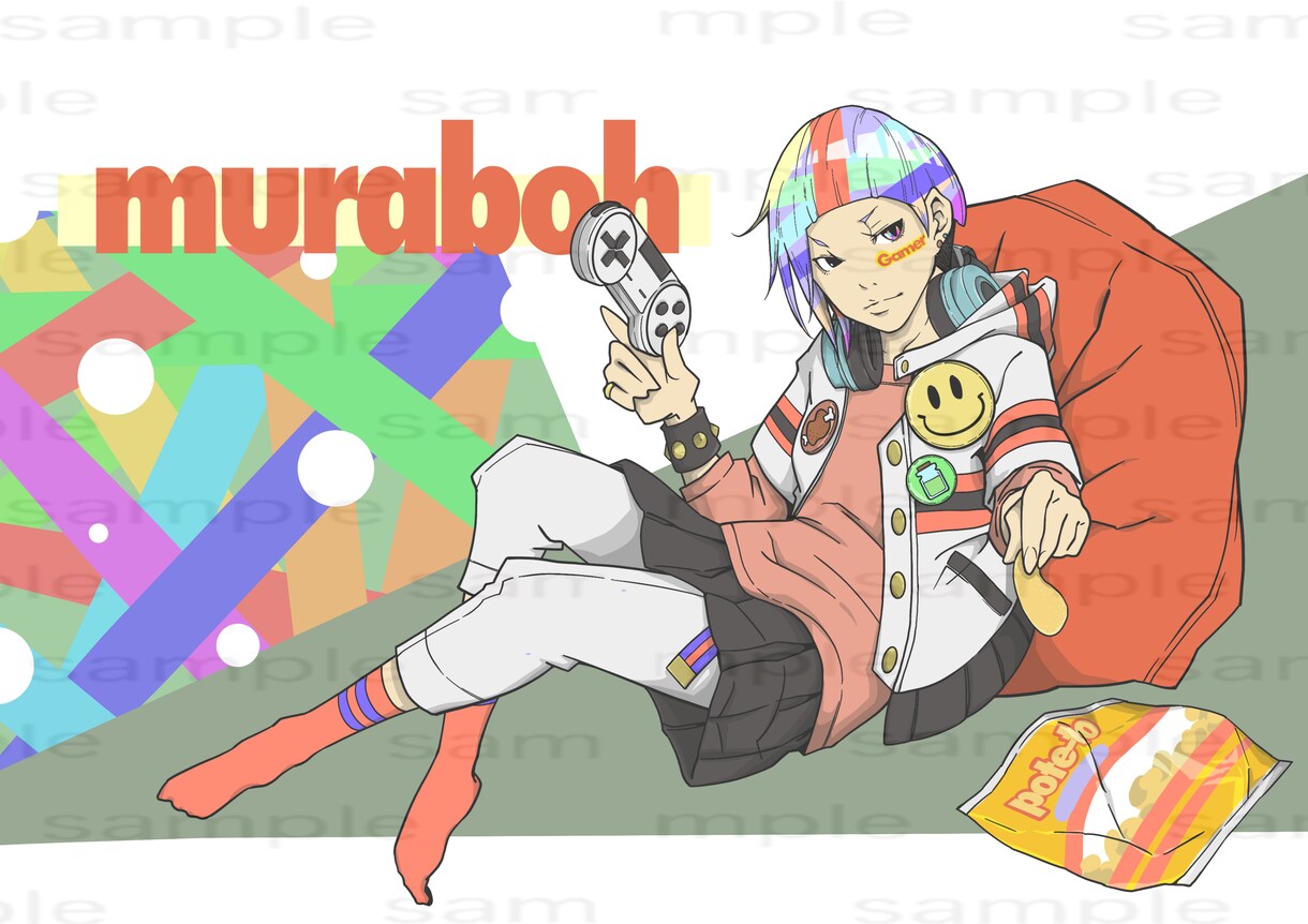 アイコン、ヘッダー、動画用イラスト描きます ポップで明るいイラストをお届けします！ イメージ8