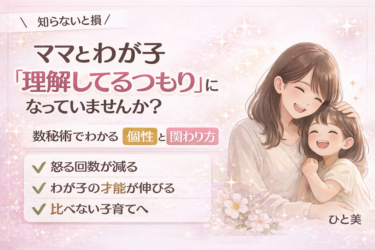 子どもの個性を伸ばすセッションをします 才能や性格、相性がわかり子育てにいかせます イメージ1