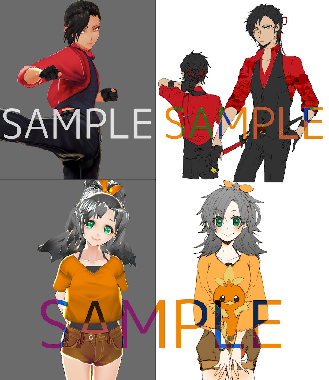 Vroidを使用して３Dモデルを制作します うちのこMMDしませんか？頭部のみ衣装のみも可能です イメージ2