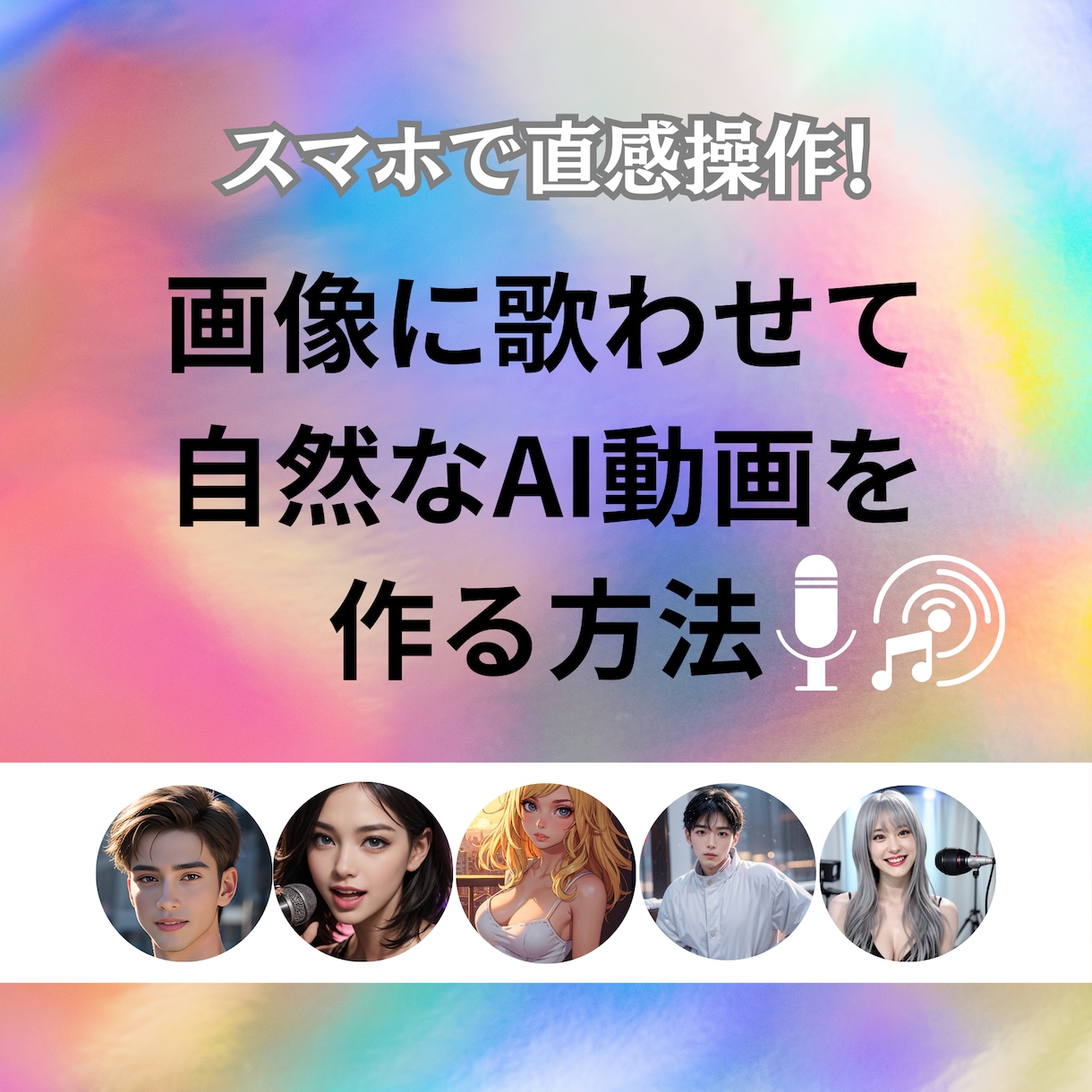 直感操作で画像に歌わせるAI動画を作る方法教えます 簡単にAI画像・キャラに自然に歌わせれる！ イメージ1