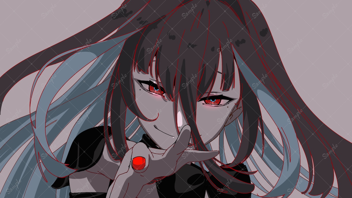 シンプルでカッコイイイラスト制作いたします 歌ってみたに使える安価でクオリティの高いイラスト制作します イメージ2