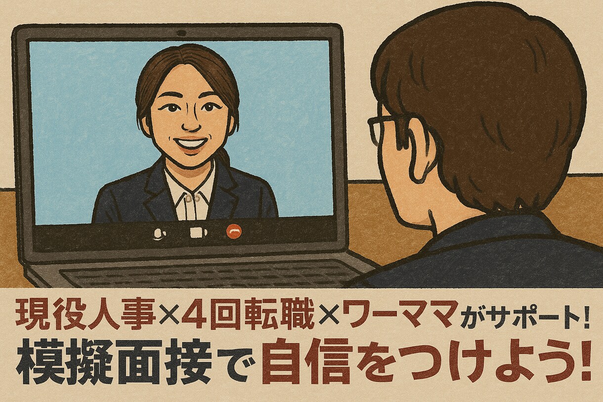 現役人事が模擬面接＆丁寧なフィードバックします “今の私”で戦える面接対策、一緒に整えませんか？ イメージ1