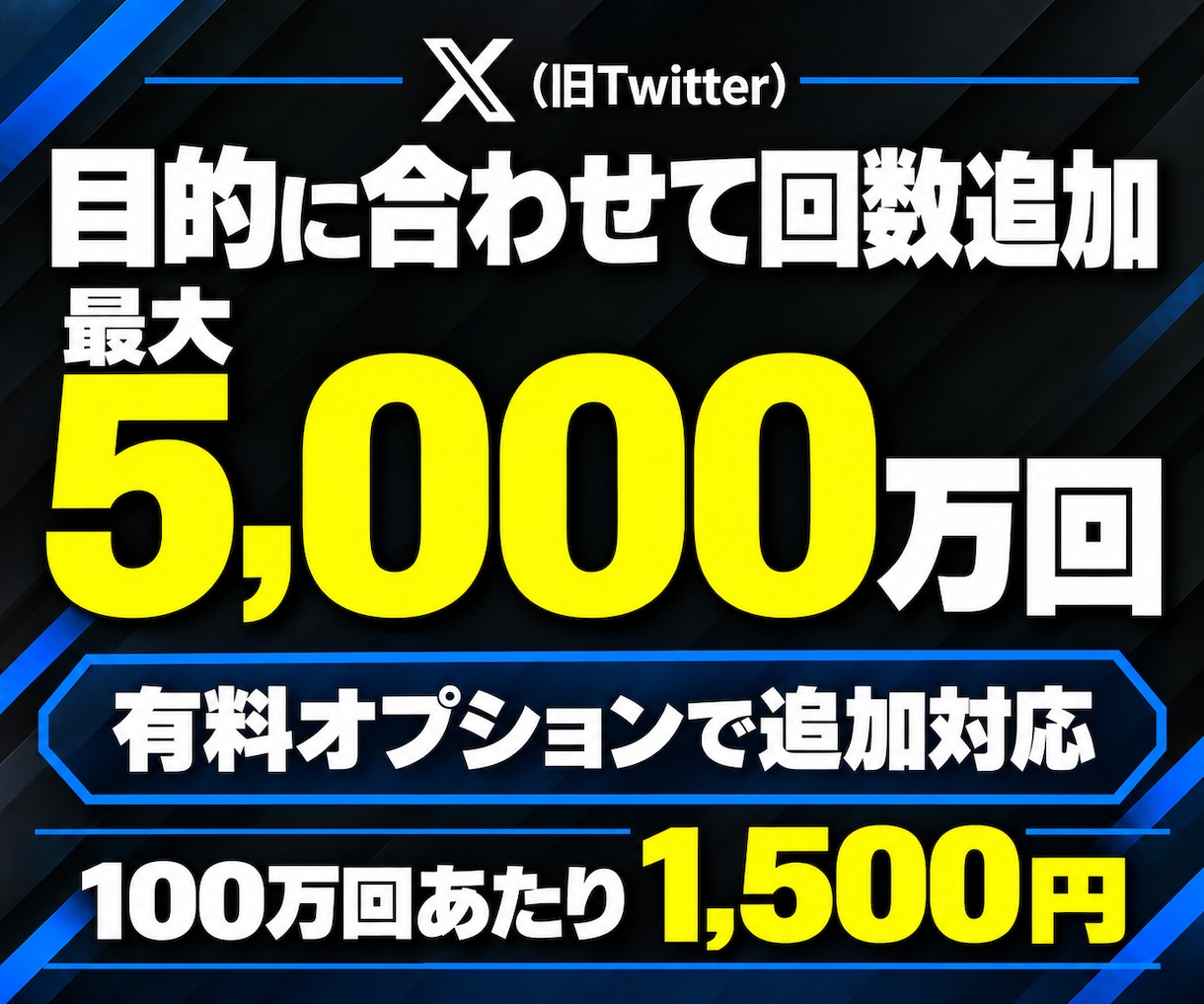 Xの投稿インプレッション100万回増やします 投稿の露出を強化｜認知拡大・集客・拡散をサポート イメージ4