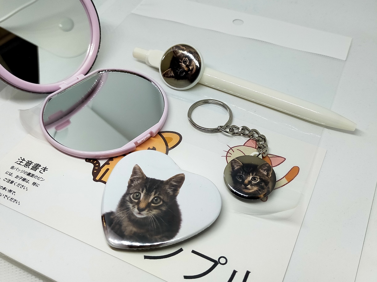 ペットの画像を缶バッジセットに加工します スマホやデジカメで撮影した画像を缶バッジに加工します。 イメージ4