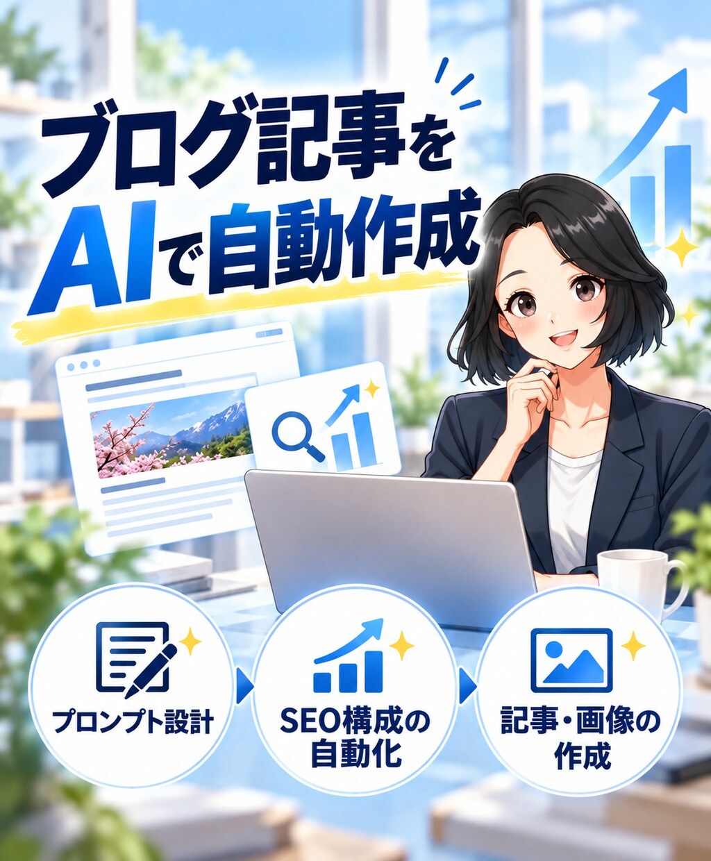 AIで自動化して高品質な記事生成環境を構築します AIブログ記事作成を自動化！SEO集客までプロが徹底サポート イメージ1