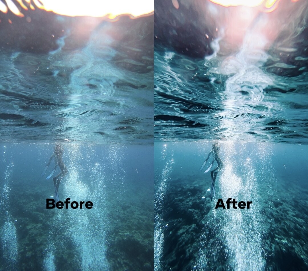 水中写真をLightroomで美しく補正します 水中写真の色補正・レタッチならお任せください イメージ4