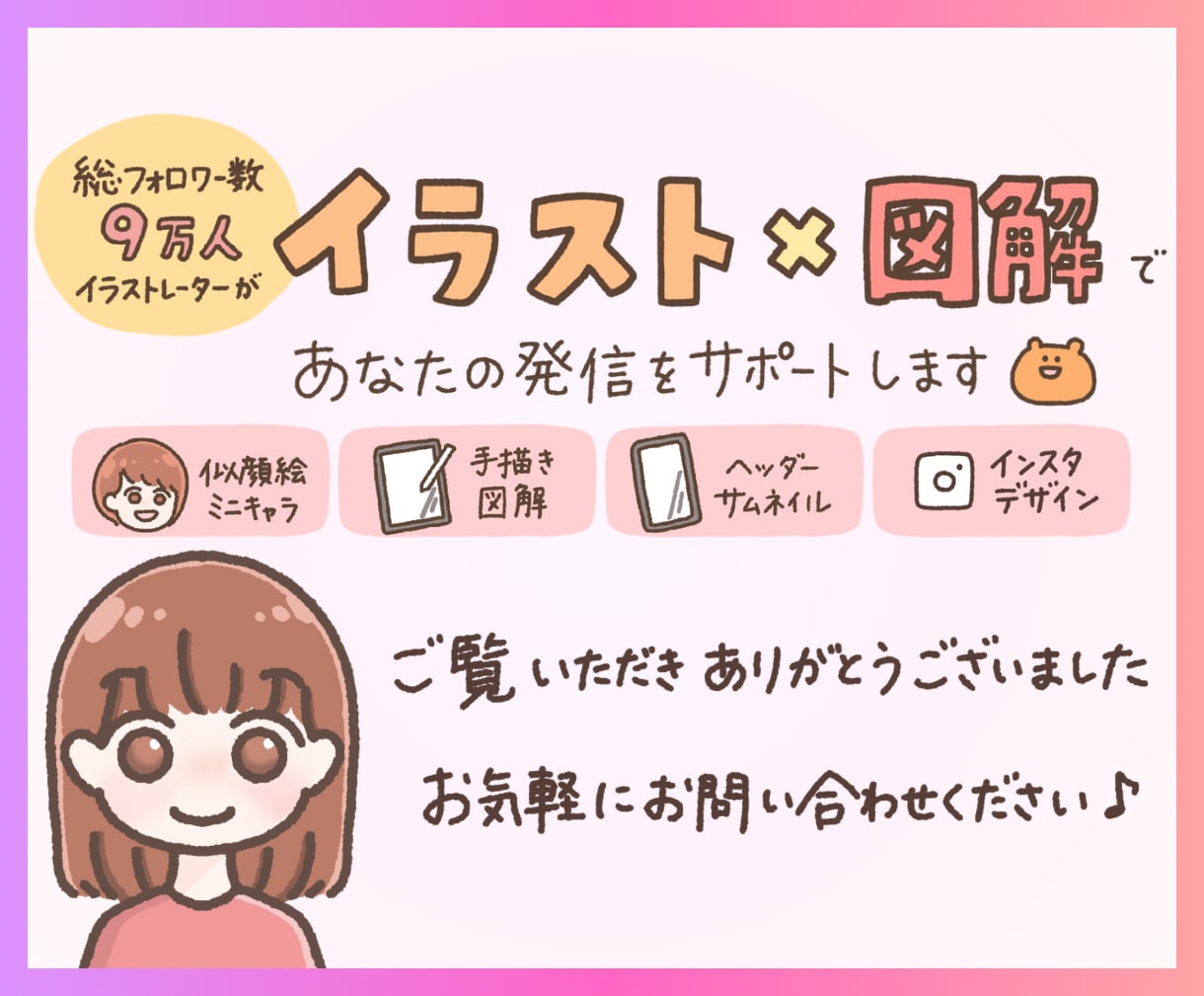 SNSに使える！表情差アイコン5枚セット描きます ブログやインスタでの発信に使える似顔絵アイコンを作成します！ イメージ7