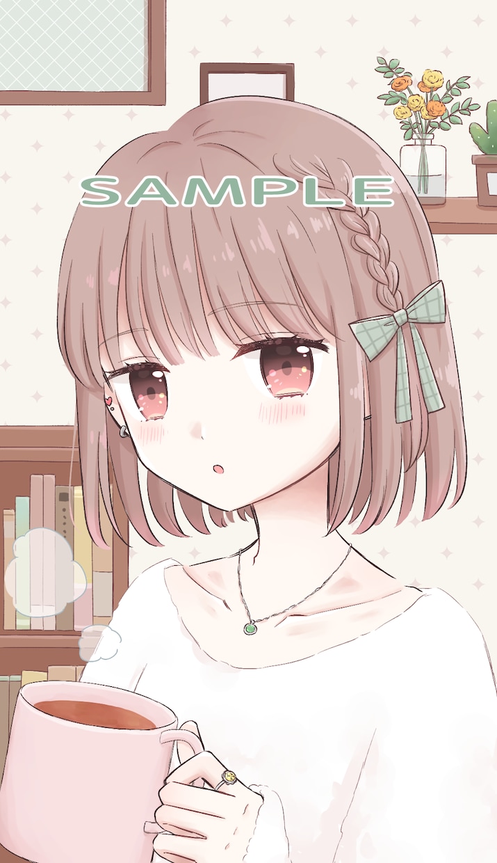 修正何度でも◎一枚絵、立ち絵可愛いイラスト描きます 歌ってみた動画・アイコン・お誕生日・お祝い・グッズ制作など！ イメージ3