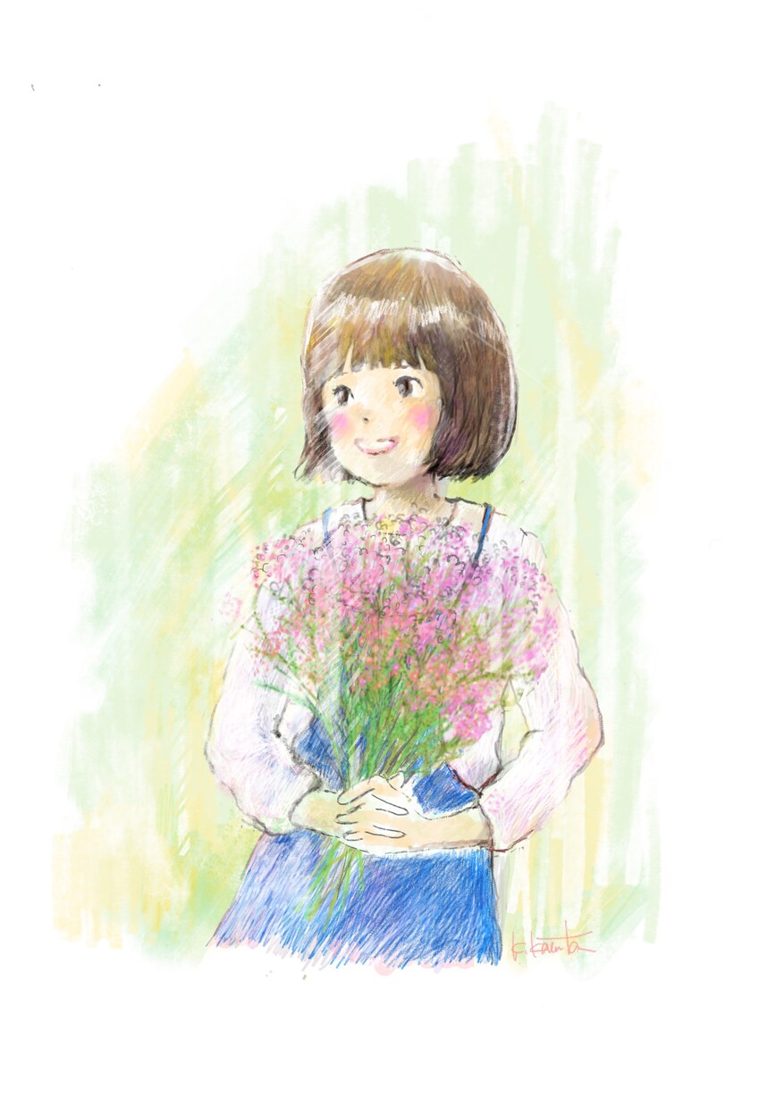 やんわりタッチのイラストデータ制作します 似顔絵、お花など、水彩画タッチでお描きします。 イメージ3