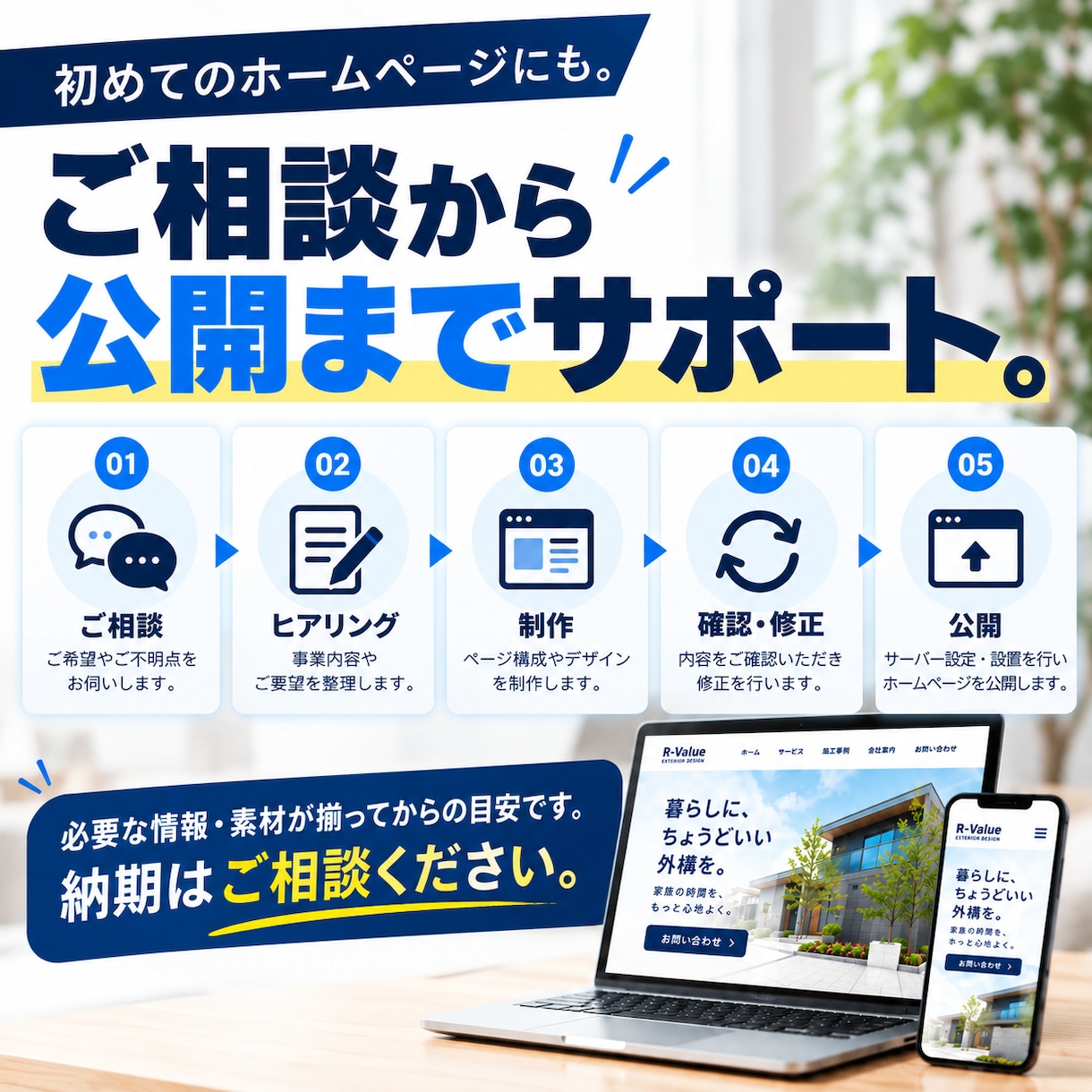 ホームページを3万円で制作します 5ページ・スマホ対応・公開作業まで対応 イメージ4