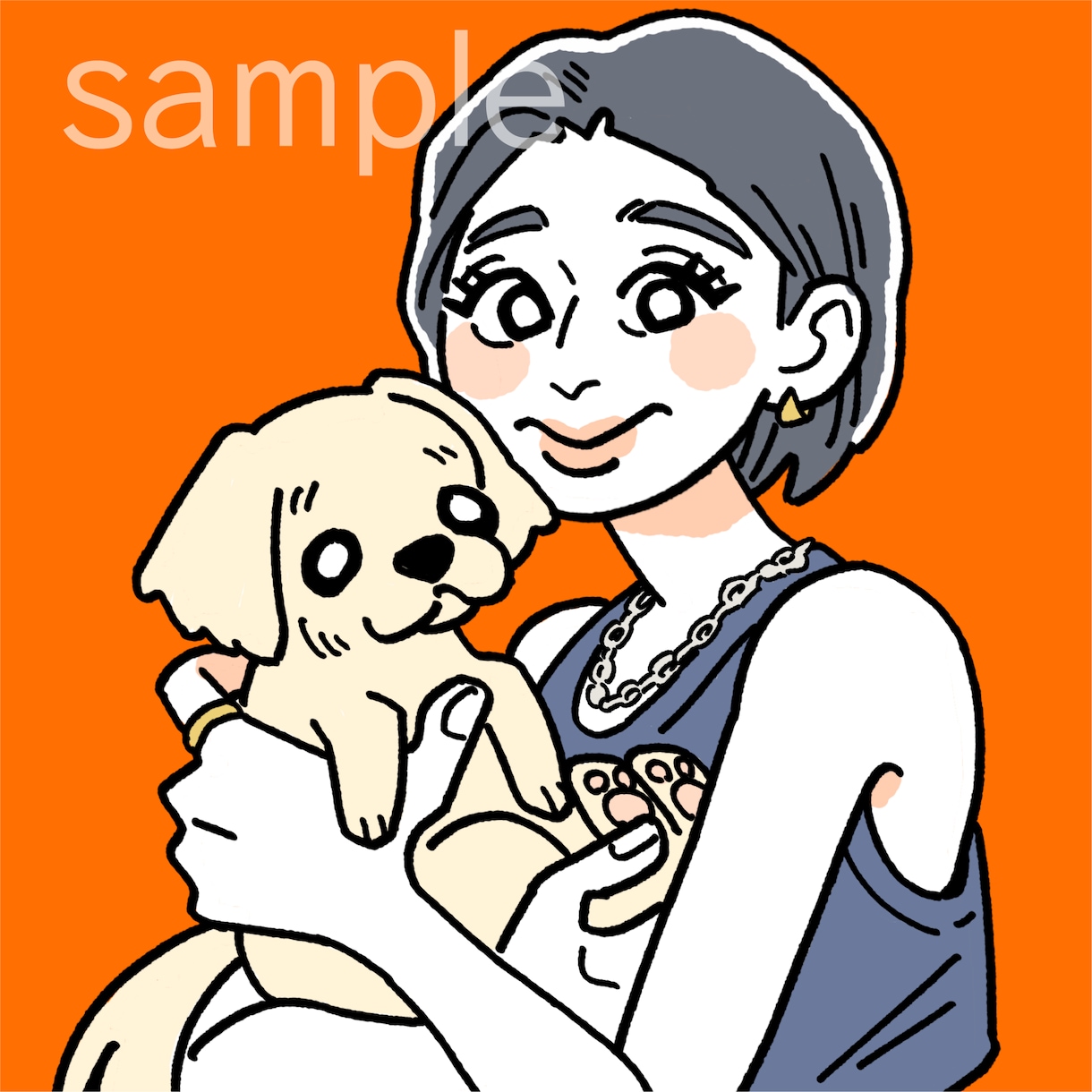 シンプルなアイコンイラスト作成いたします SNS、ブログ、名刺などにお使いいただけます イメージ6