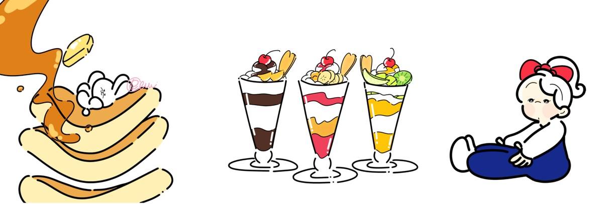食べ物や飲み物をポップに描きます ポップでかわいいたった１つのイラストを作成します。 イメージ9