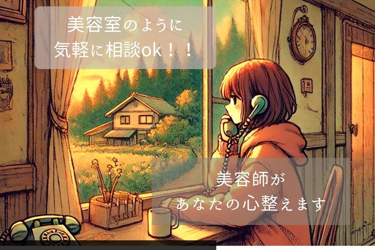 あなた専属の美容師カウンセラー心もスッキリ整えます 「誰かに聞いてほしい…」その気持ち、美容師の私が受け止めます イメージ2