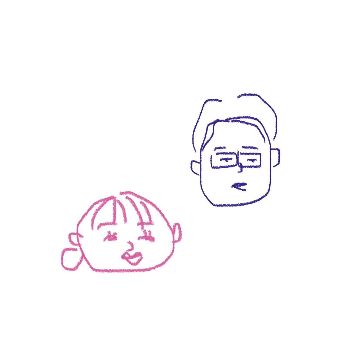 指でかいてます シンプルでぬけてる、なんかいい似顔絵 イメージ1