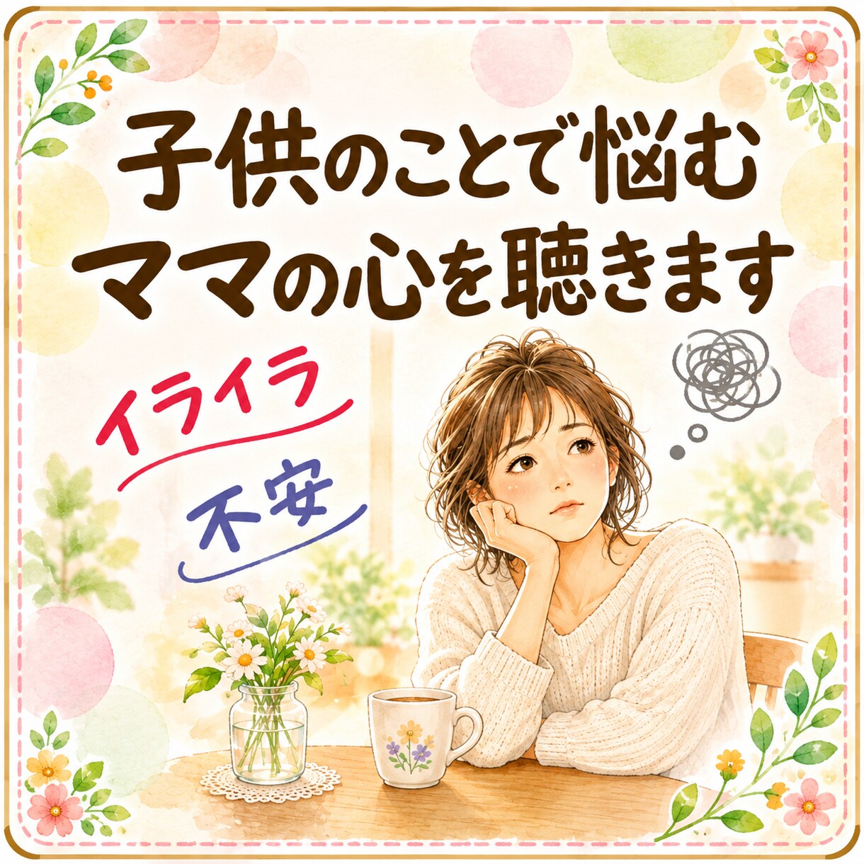 子供のことで悩むママの心を聴きます 子供の問題なのに、どうして私まで苦しくなるの？ イメージ1