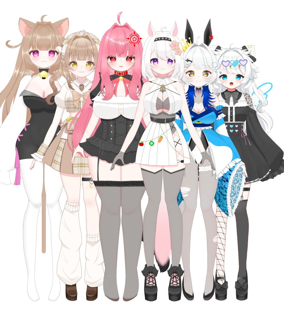 個人/企業可！パーツ分け立ち絵イラスト制作します 目が合った瞬間恋をしてしまうような可愛い女の子が得意です！ イメージ2