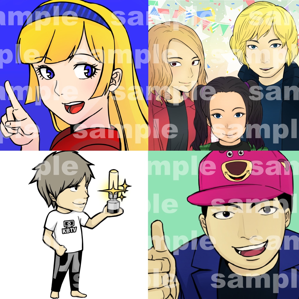 漫画、アニメ調でポップでシンプルな似顔絵描きます Twitter、YouTube、ブログ、名刺などに使える！ イメージ7