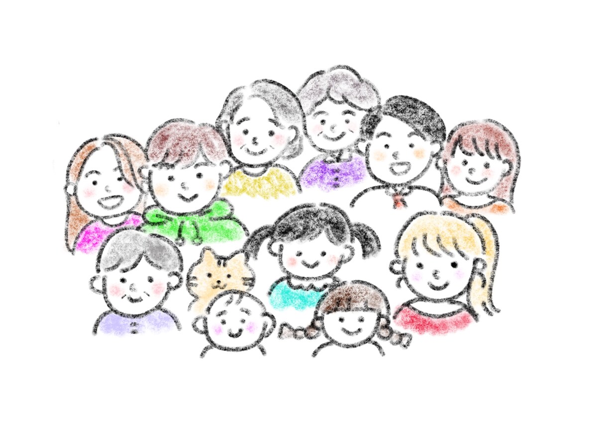 ゆるっとした人物画を描きます ほっとする、ゆるいタッチのイラスト イメージ2