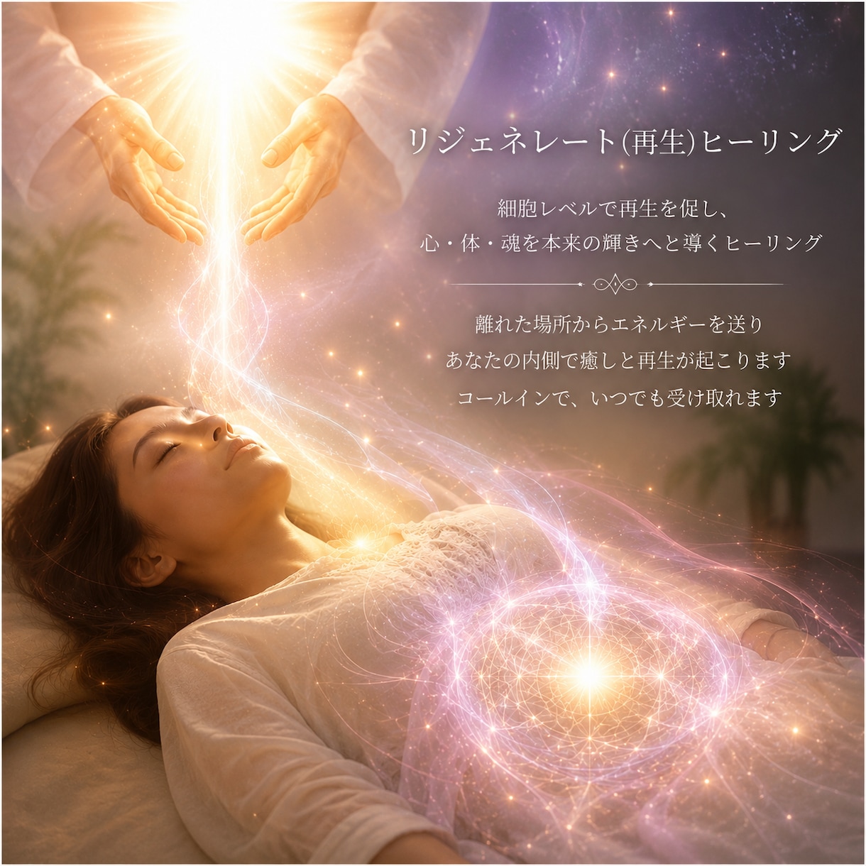 リジェネレート(再生)・ヒーリングを設定します お好きな所に3回コールインでヒーリングが(ご自身で)流せます イメージ1