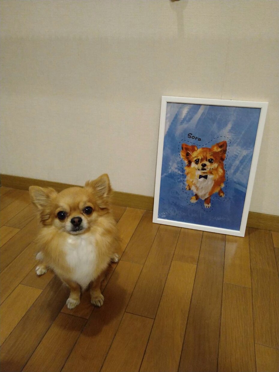 うちの子似顔絵！ー届いてすぐに飾れます 自宅に届いてすぐ飾れる！ふんわりタッチで描きます。 イメージ2