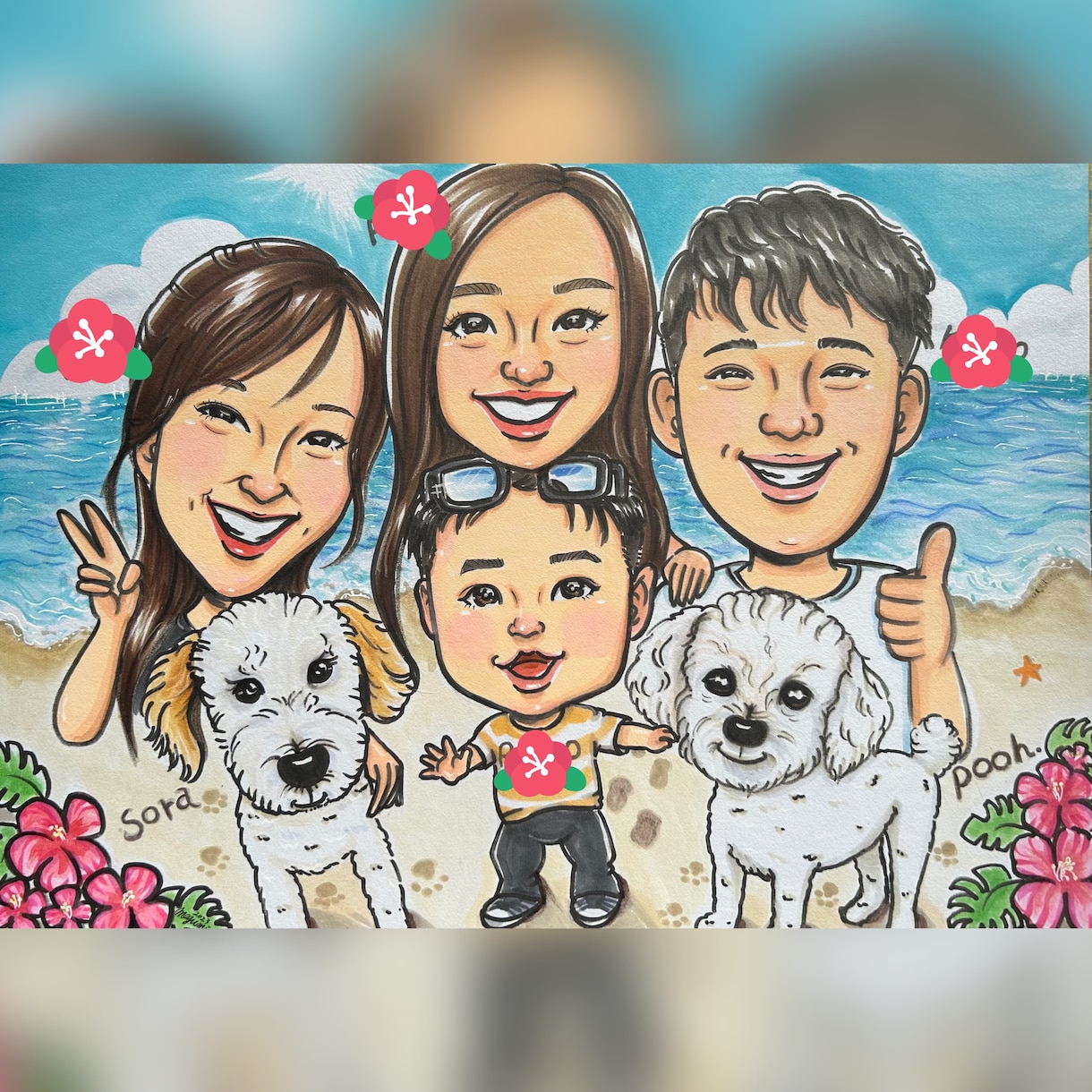 心を込めた手描きの似顔絵をお描きします 24時間以内に必ずご返信致します(*ˊ˘ˋ*) イメージ3