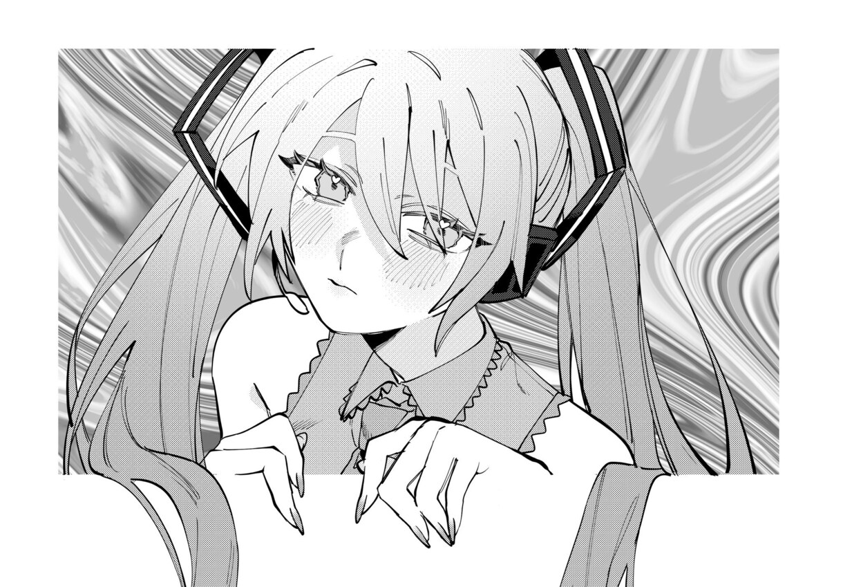 モノクロの一枚絵を制作いたします モノクロでシンプルながらもかっこいいイラストを制作致します！ イメージ3