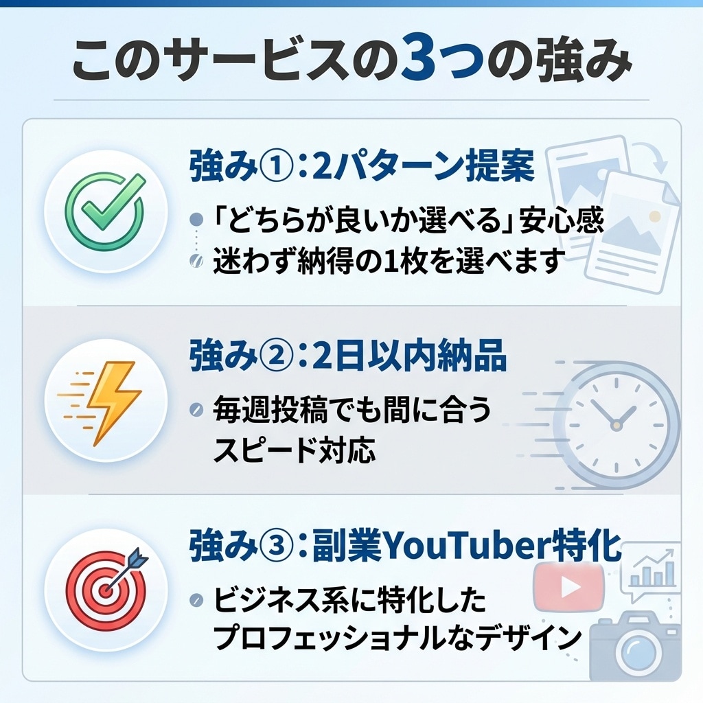 副業YouTuber専門サムネイル作ります 副業YouTuber専門!毎週投稿でも困らないサムネイル制作 イメージ3