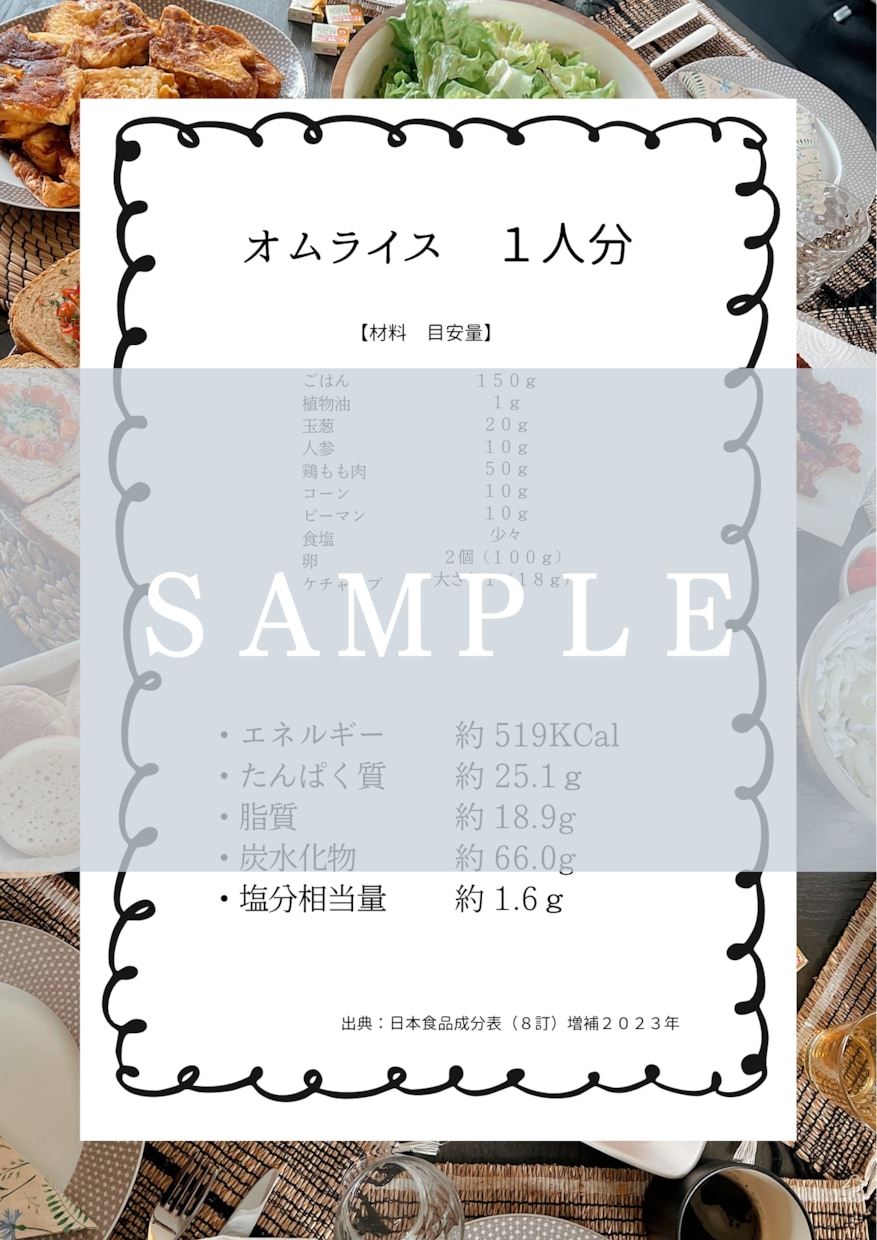 管理栄養士がお食事・レシピの栄養価を計算します 1レシピからお気軽にご依頼いただけます イメージ3