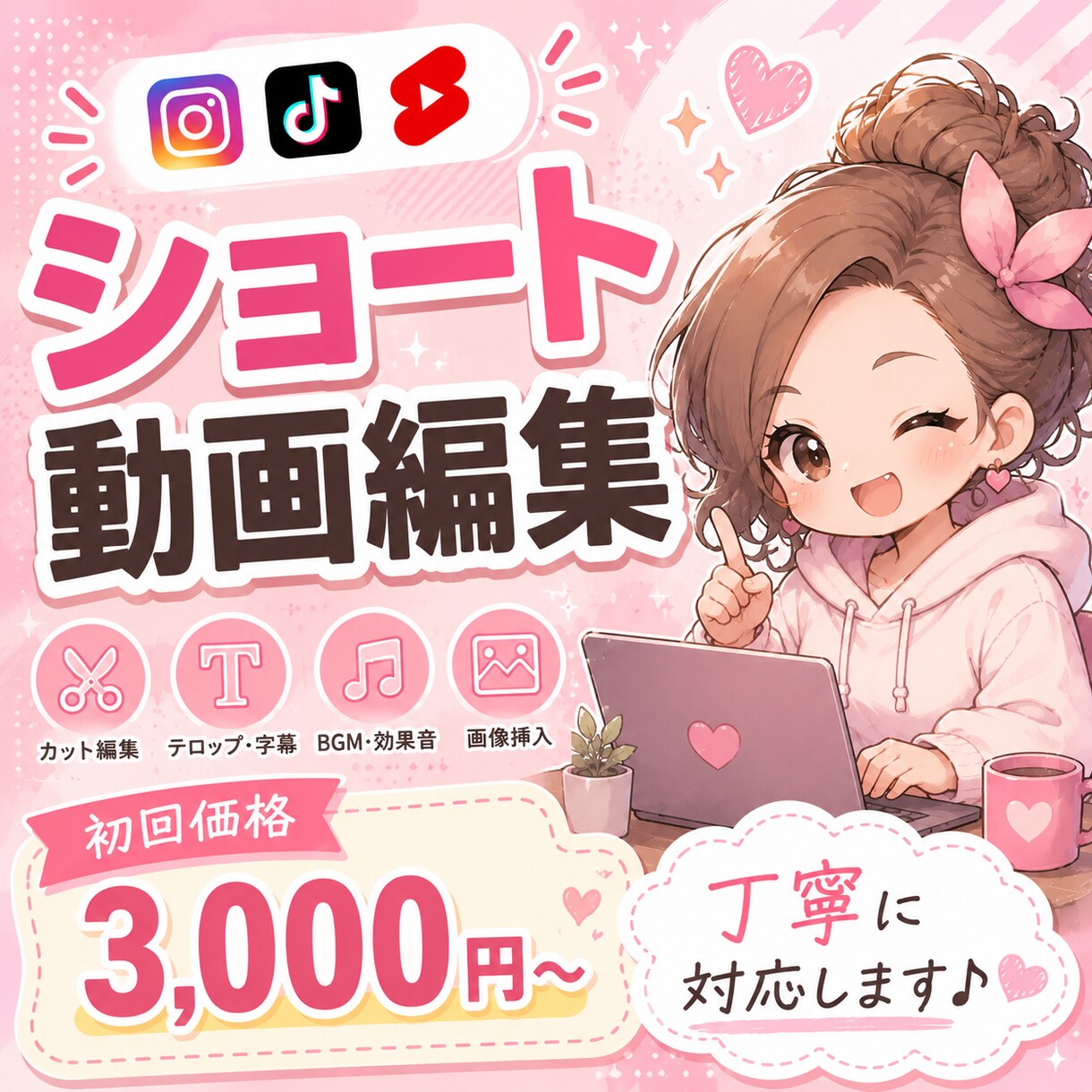 初心者様向け動画編集しますます 初めてのご依頼でも安心！丁寧に対応いたします♪ イメージ1