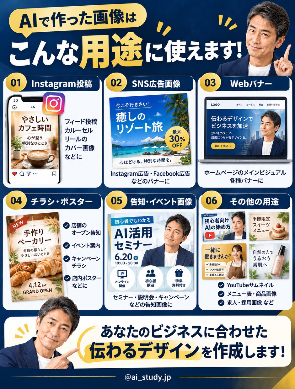 AI画像を伝わる・使えるデザインに整えます 文字崩れ・見づらさを整えSNSやチラシに活かせます イメージ5