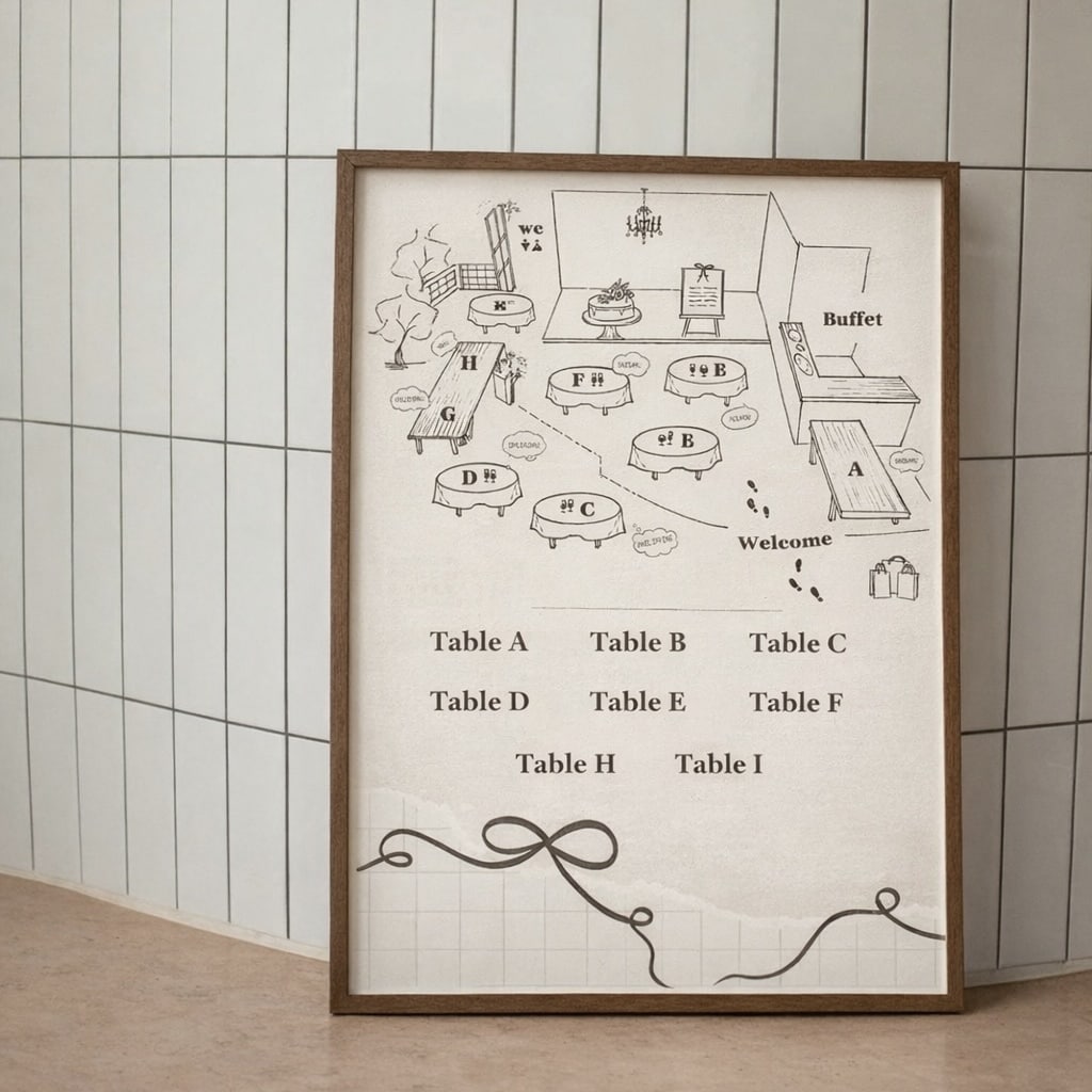 結婚式＊ゲストが迷わない席次表を作成します 実際の会場を専門家がイラスト化！雰囲気まで伝わるレイアウト図 イメージ1