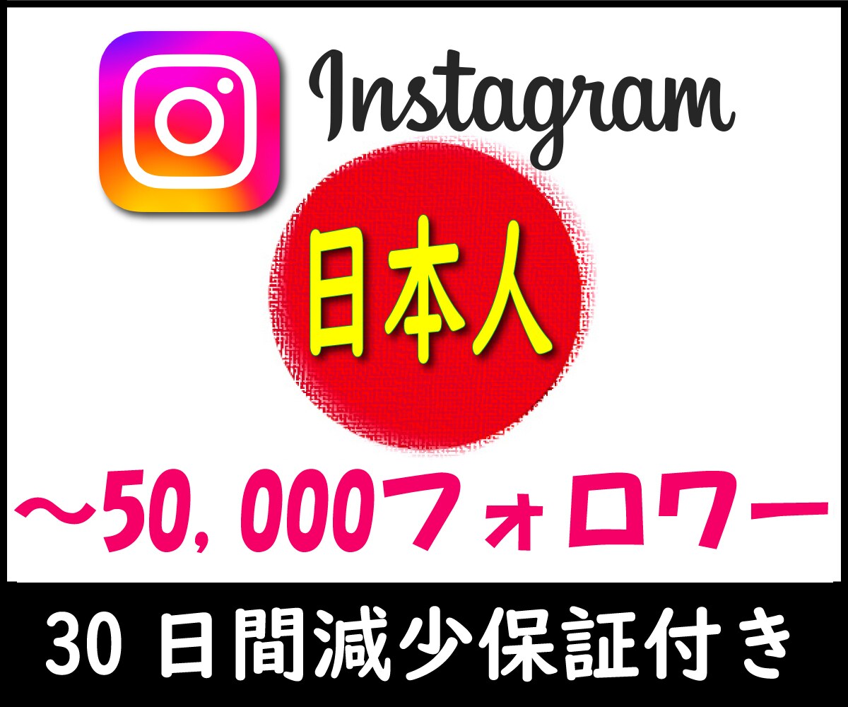 インスタグラム 日本人+100フォロワー増加します +100人⚡ココナラ最速最安値を目指します⚡30日間減少補償 イメージ1