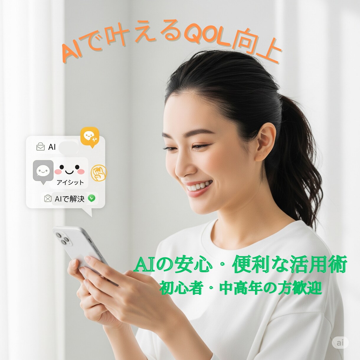 AIで生活をもっと楽に！役立て方何でも相談受けます スマホとAIで、毎日の“ちょっと困った”をサポート！ イメージ1