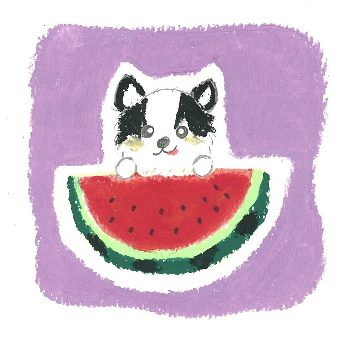オイルパステルでポップなわんこのイラストを描きます ポップでカラフルなわんこイラストをインテリアの一部に イメージ8