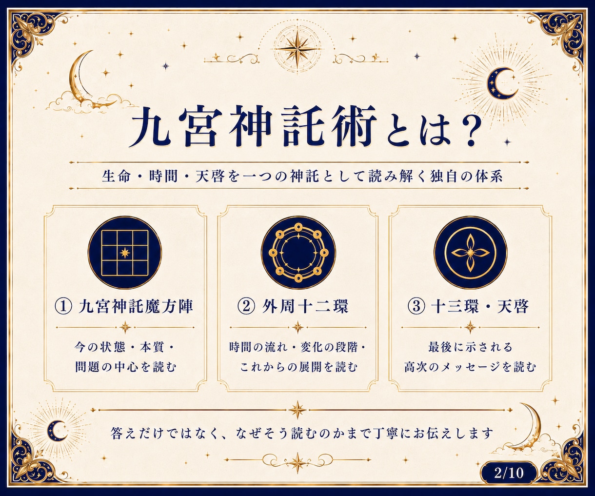 九宮神託術で今の状況と未来への流れを読み解きます 九宮魔方陣・外周十二環・天啓から現在・変化・未来の流れを鑑定 イメージ2