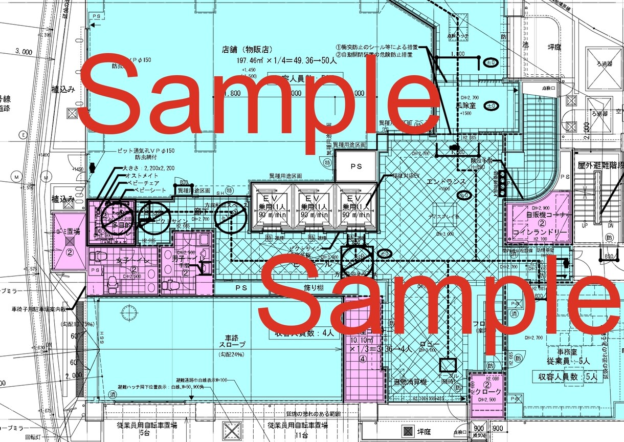 手書きラフスケッチから実施図・施工図へ作図します 木造住宅や鉄骨造はお任せを。工期短縮業務効率アップ。 イメージ1